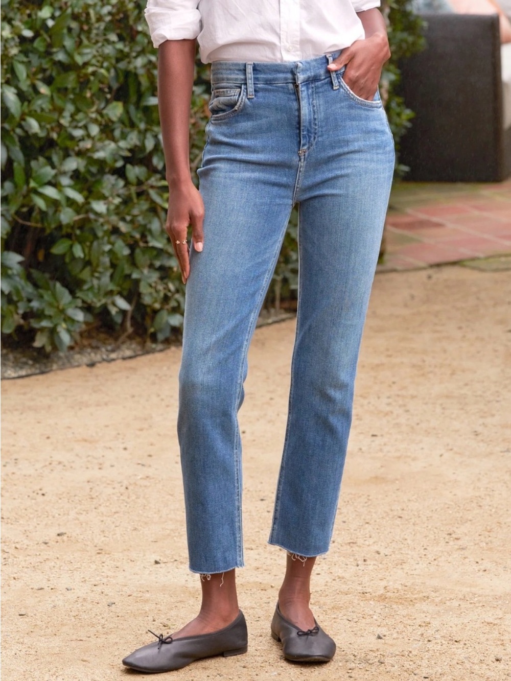 Frank & Eileen Derry Signature Ankle Jeans Women 28 High Rise Raw Hem